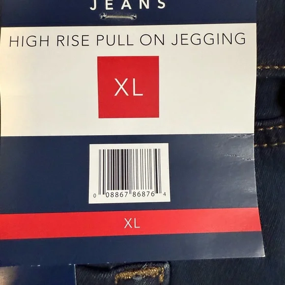 Isaac Mizrahi Jeans XL High Rise Pull On Jeggings Dark Wash Skinny Stretch NWT - Picture 5 of 9